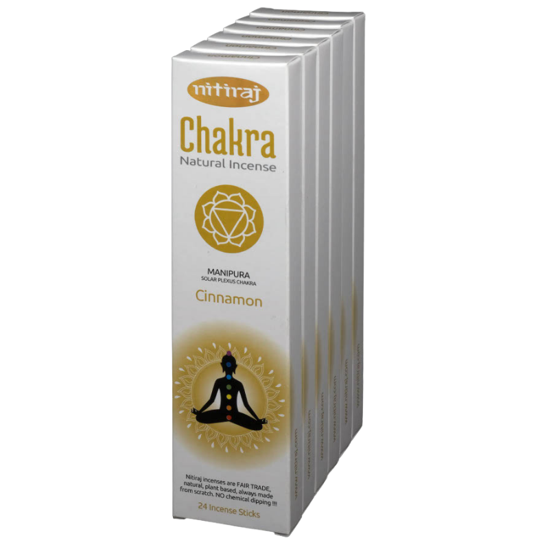 Nitiraj Solar Plexus Chakra Cinnamon Incense 25g