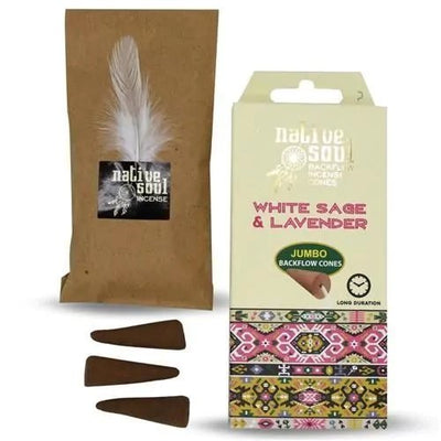 Native Soul Backflow Cones Jumbo White Sage and Lavender | Carpe Diem With Remi
