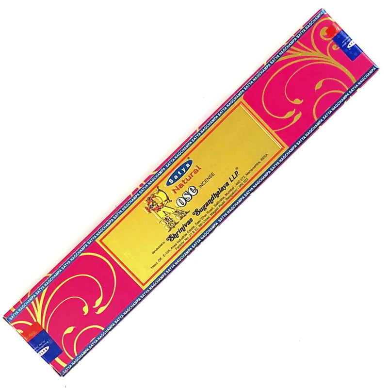 Natural Rose Satya Incense Sticks 15g | Carpe Diem With Remi