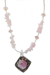 Choker Rose Quartz And Murano Stone | Carpe Diem with Remi
