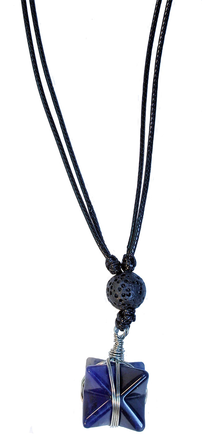 Choker Sodalite Merkabah Star with Lava Beads | Carpe Diem With Remi