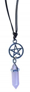 Necklace Rose Quartz Point with Pentacle Charm | Carpe Diem With Remi