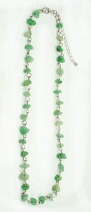 Necklace Green Aventurine Chip Adjustable