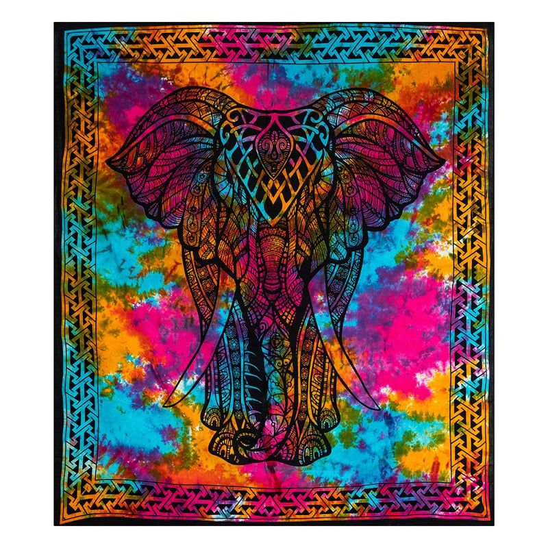 Tapestry Elephant Tie Dye 210 cm