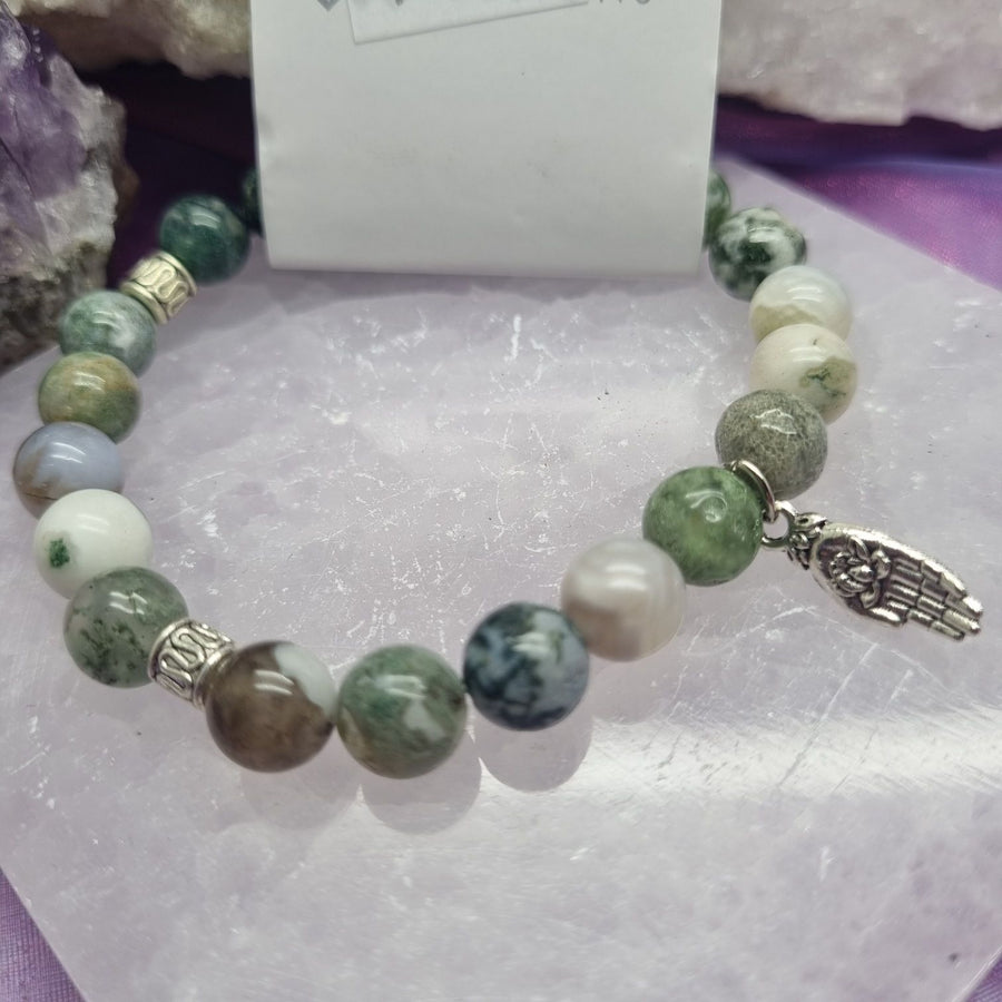 Bracelet Moss Agate Beads | Carpe Diem with Remi