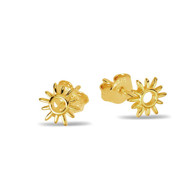 Earrings Open Sunshine 18K Vermeli Gold Studs | Carpe Diem With Remi