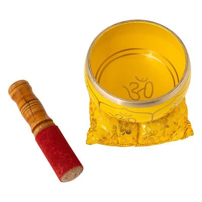 Singing Bowl Brass Om Yellow 11 cm | Carpe Diem With Remi