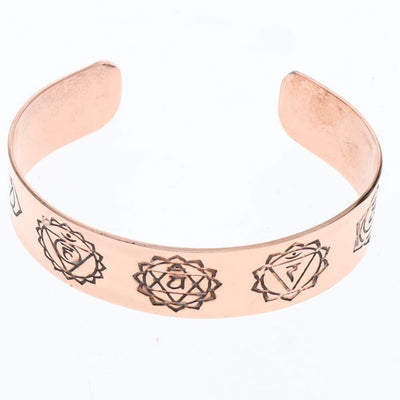 Bracelet Copper Chakra Engraved Adjustable | Carpe Diem With Remi