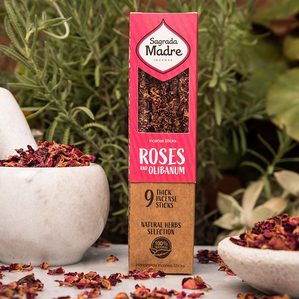 Sagrada Madre Roses and Olibanum Incense Sticks