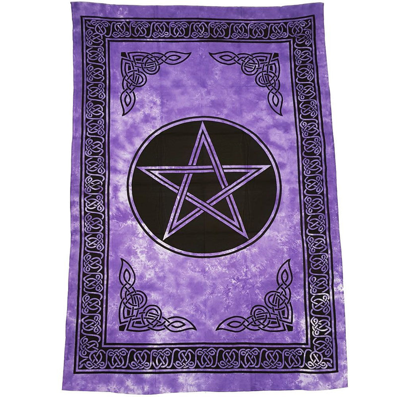 Tapestry Pentacle Purple Tie Dye 177 x 269 cm