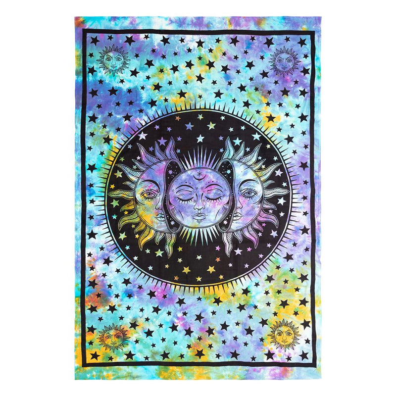 Tapestry Moon Face Tie Dye 150 x 228 cm