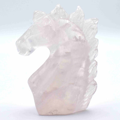 Carving Unicorn Short Horn Rose Quartz 8.1 cm | Carpe Diem With Remi
