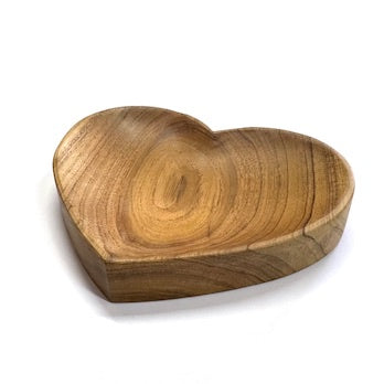 Heart Bowl Wooden 14 cm