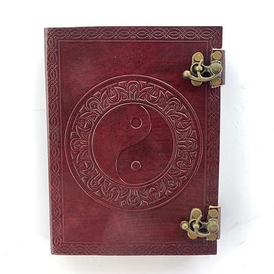 Journal Leather Yin Yang Medium Double Latch | Carpe Diem With Remi