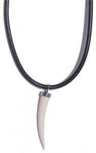 Necklace Tusk Choker on Cord