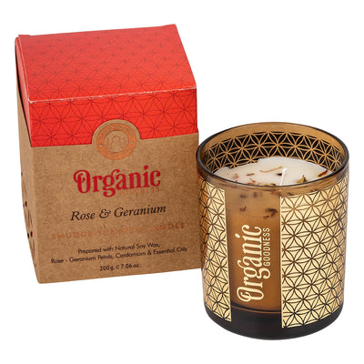 Candle Smudge Organic Goodness Rose and Geranium | Carpe Diem With Remi