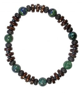 Bracelet Coconut Disc with Azurite Beads | Carpe Diem With Remi