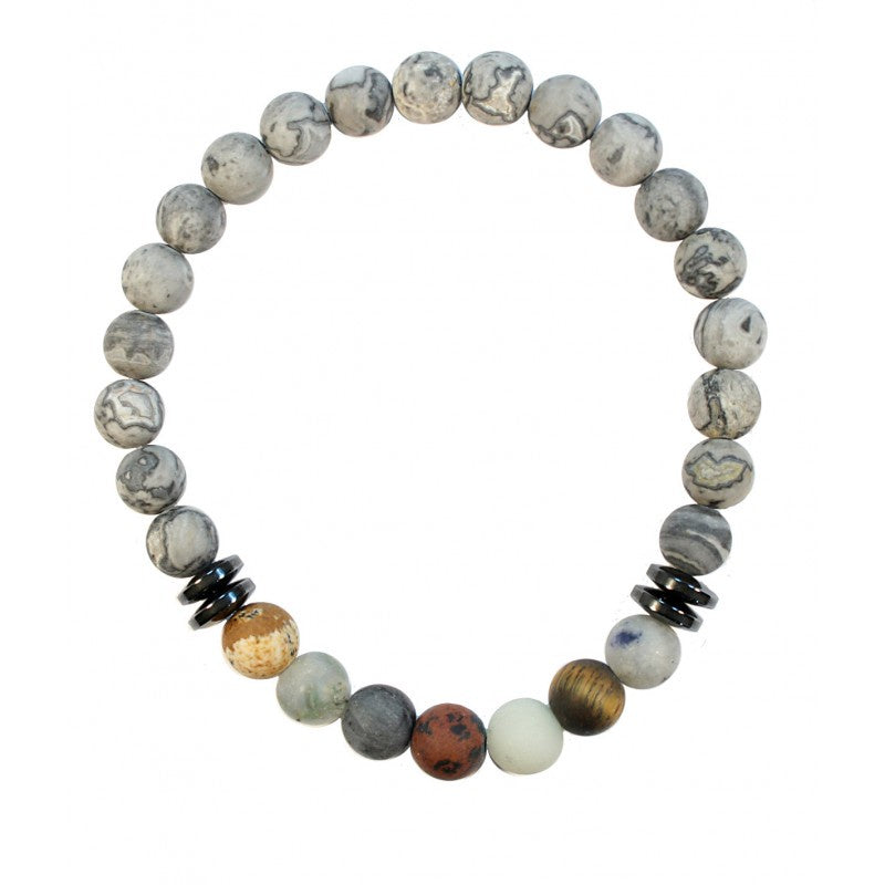Wristband Mens Matte Chakra Beads | Carpe Diem With Remi