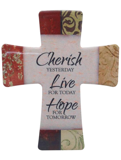 Cross Porcelain Cherish Live and Hope | Carpe Diem With Remi