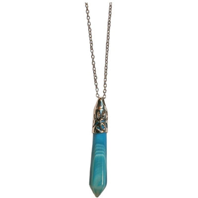 Pendant Blue Point on Silver Chain. | Carpe Diem With Remi