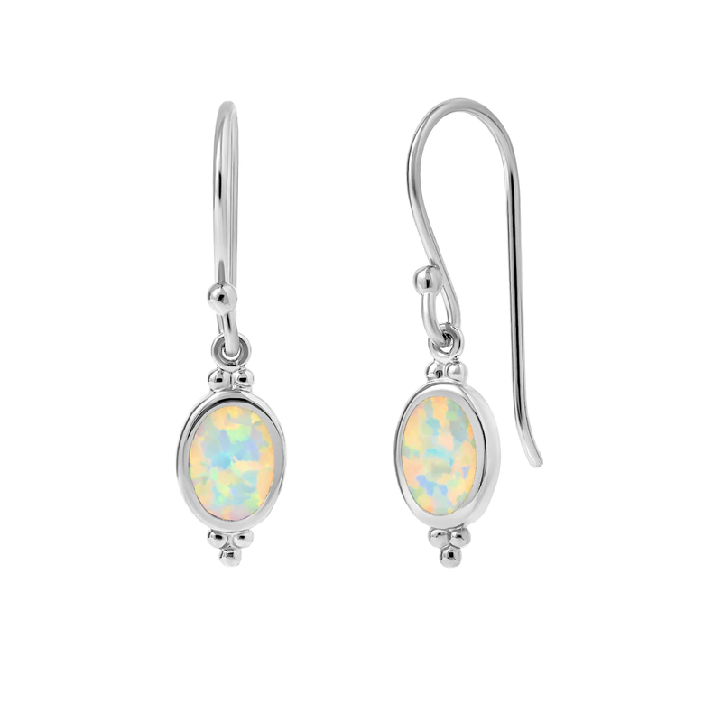 Earrings Opal Moon Song Oval
