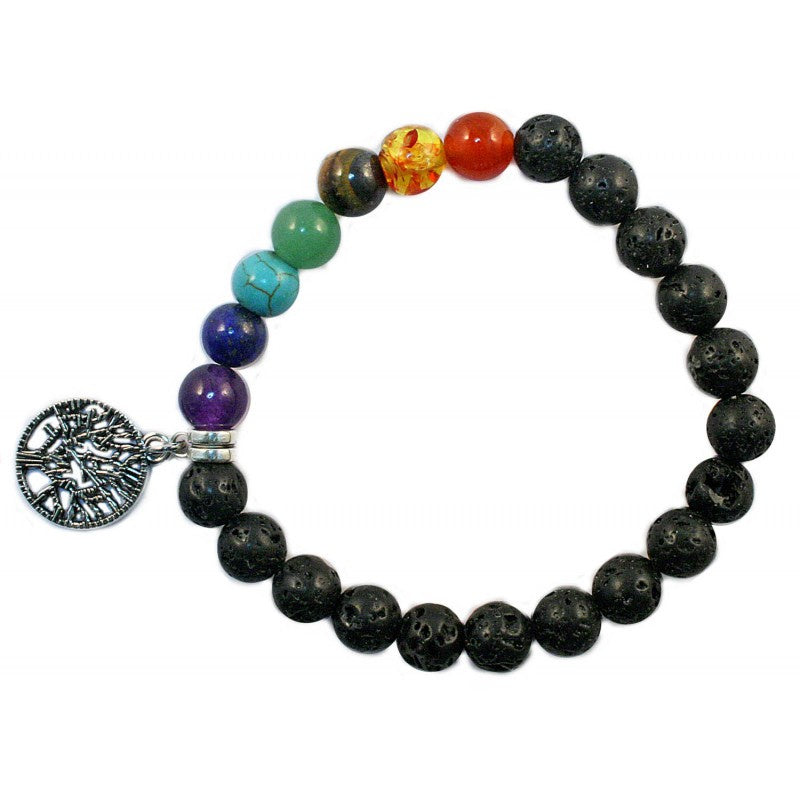 Bracelet Chakra and Lava Bead Tree of Life | Carpe Diem with Remi