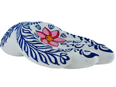 Incense Holder Hands Clay White with Blue | Carpe Diem wtih Remi