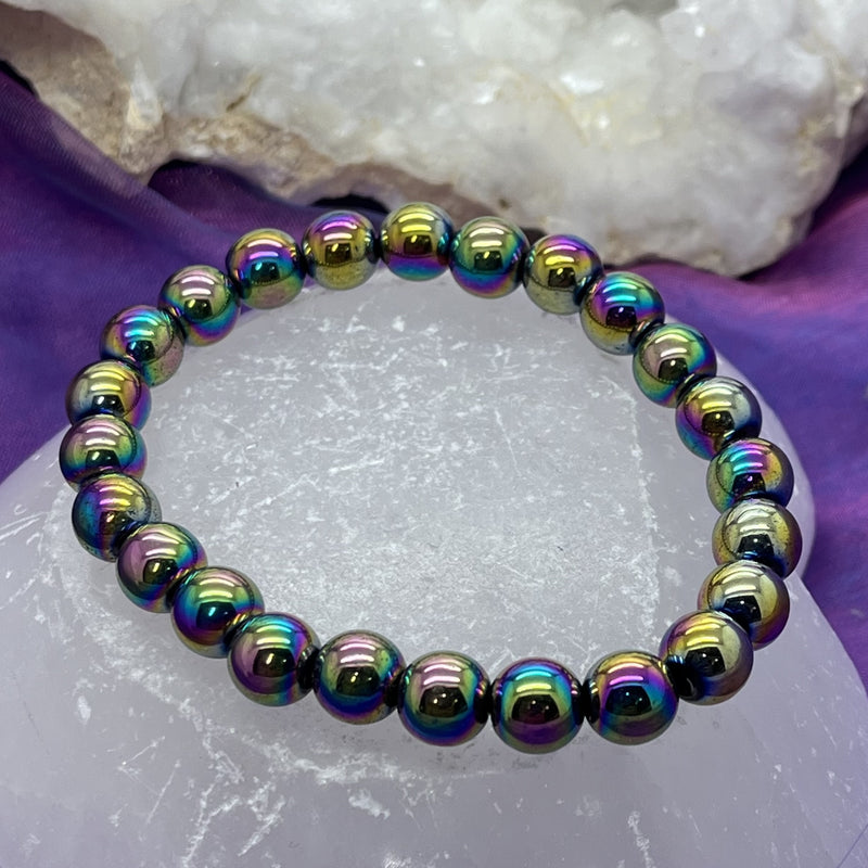 Bracelet Rainbow Hematite Beads 8mm