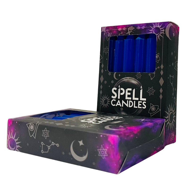 Spell Candle Boxed Blue 10 cm