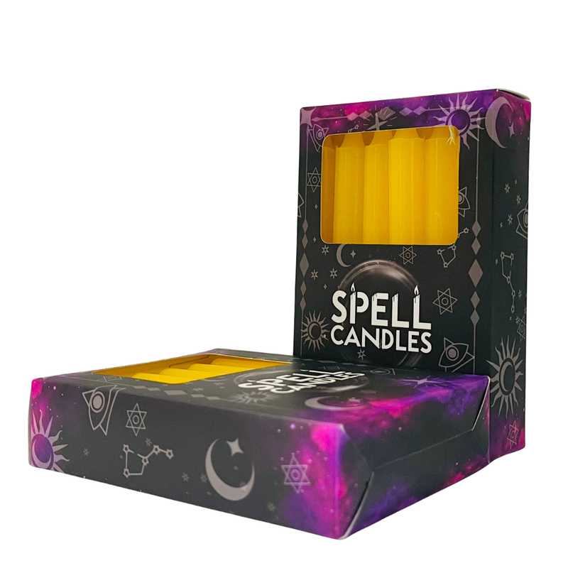 Spell Candle Boxed Gold 10 cm