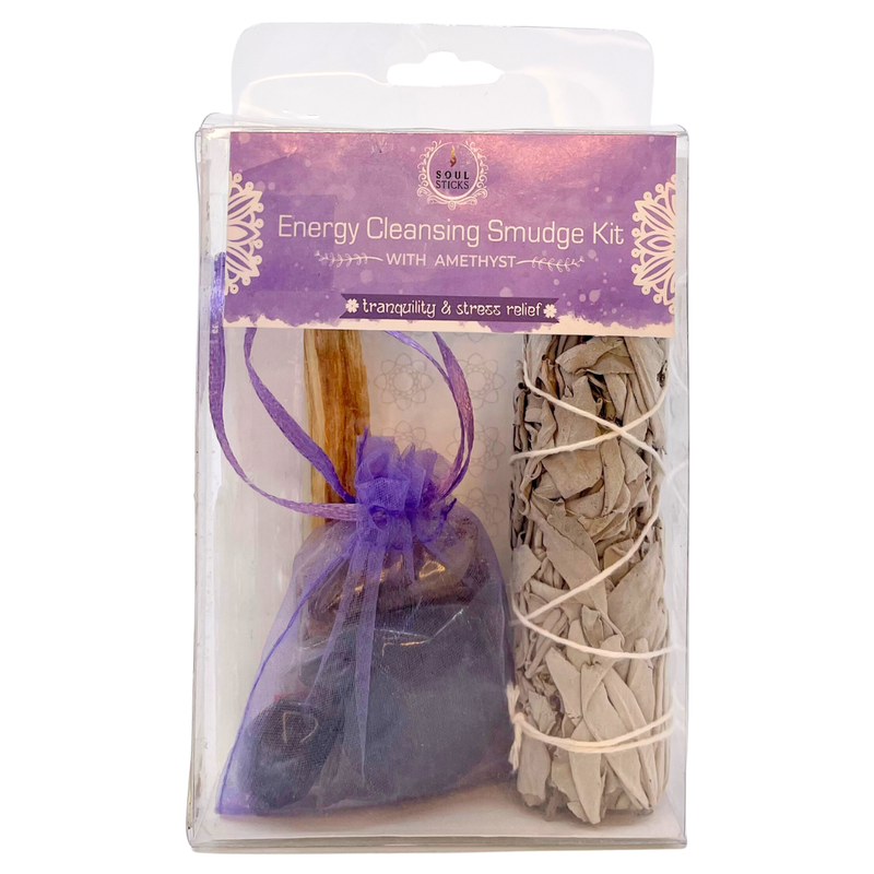 Energy Cleansing Smudge Kit Amethyst