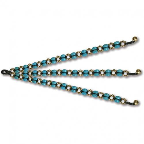 Anklet Bohemian Turquoise Coloured Beads
